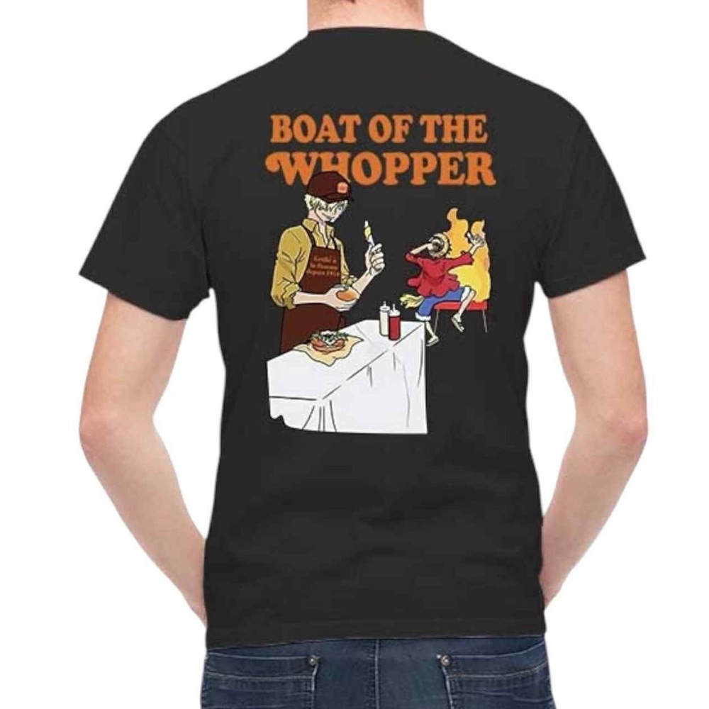One Piece x Burger King NWT Limited Edition Boat of the Whopper Graphic Tee